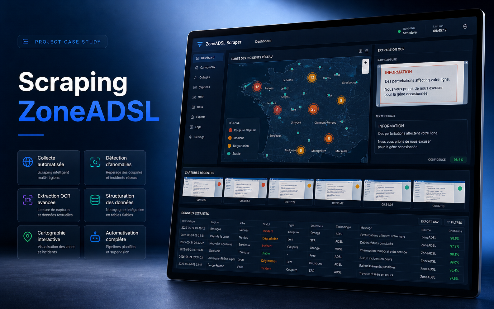 Couverture du projet Scraping ZoneADSL